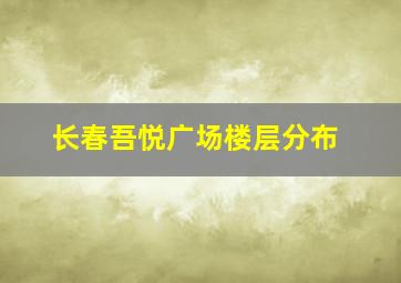 长春吾悦广场楼层分布