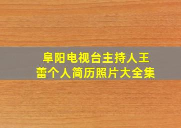 阜阳电视台主持人王蕾个人简历照片大全集