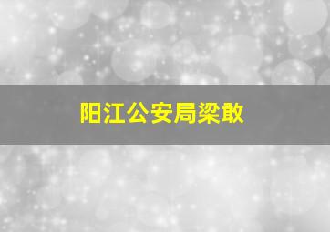 阳江公安局梁敢