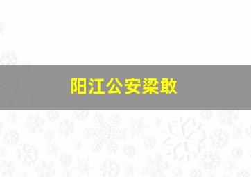 阳江公安梁敢