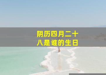 阴历四月二十八是谁的生日