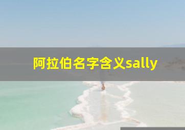 阿拉伯名字含义sally