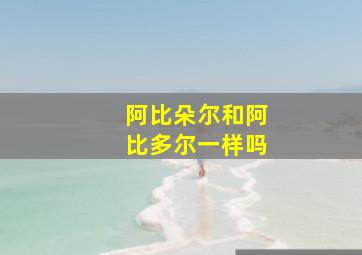 阿比朵尔和阿比多尔一样吗