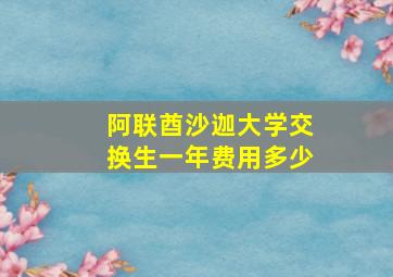 阿联酋沙迦大学交换生一年费用多少