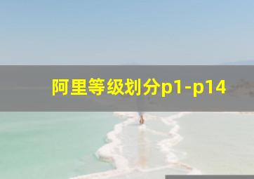 阿里等级划分p1-p14