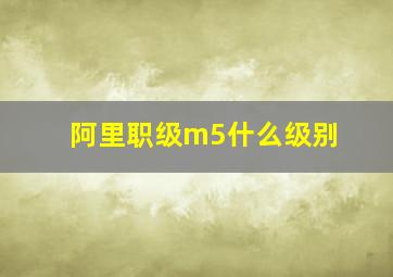 阿里职级m5什么级别