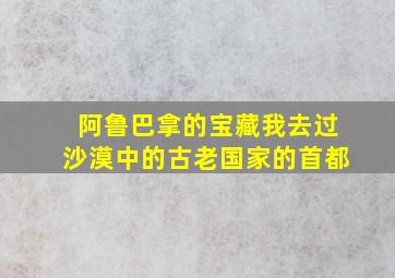 阿鲁巴拿的宝藏我去过沙漠中的古老国家的首都