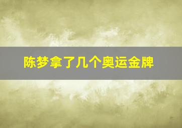 陈梦拿了几个奥运金牌