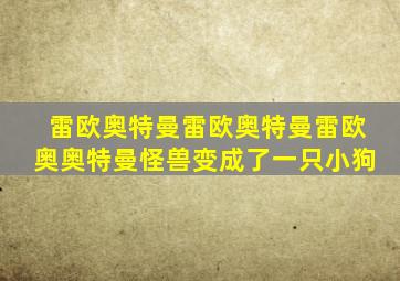 雷欧奥特曼雷欧奥特曼雷欧奥奥特曼怪兽变成了一只小狗