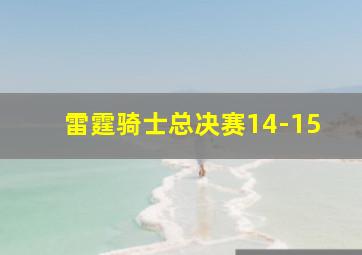 雷霆骑士总决赛14-15