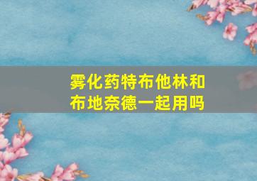 雾化药特布他林和布地奈德一起用吗