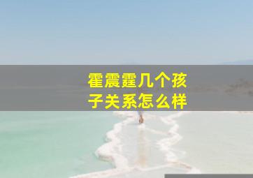 霍震霆几个孩子关系怎么样