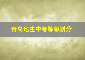 青岛地生中考等级划分