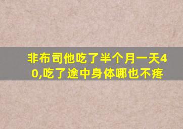 非布司他吃了半个月一天40,吃了途中身体哪也不疼