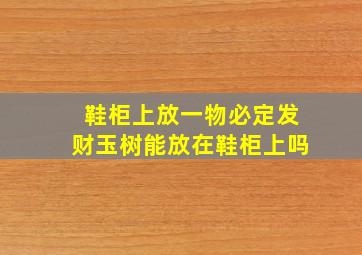 鞋柜上放一物必定发财玉树能放在鞋柜上吗