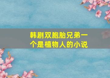 韩剧双胞胎兄弟一个是植物人的小说