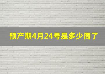 预产期4月24号是多少周了