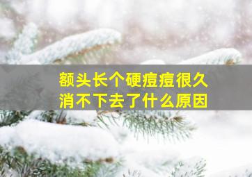 额头长个硬痘痘很久消不下去了什么原因