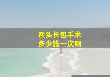 额头长包手术多少钱一次啊