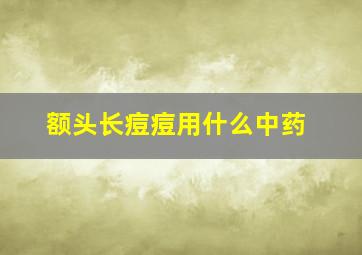 额头长痘痘用什么中药