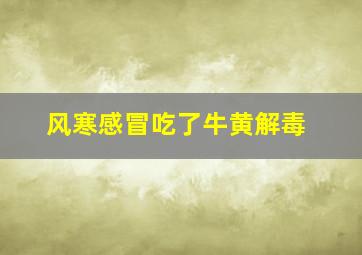 风寒感冒吃了牛黄解毒