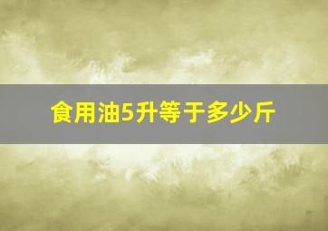 食用油5升等于多少斤