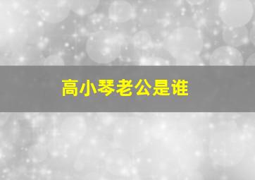 高小琴老公是谁