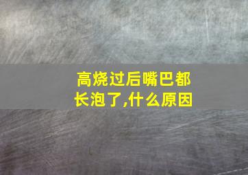 高烧过后嘴巴都长泡了,什么原因