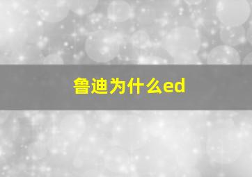 鲁迪为什么ed