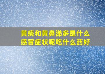 黄痰和黄鼻涕多是什么感冒症状呢吃什么药好