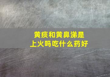 黄痰和黄鼻涕是上火吗吃什么药好