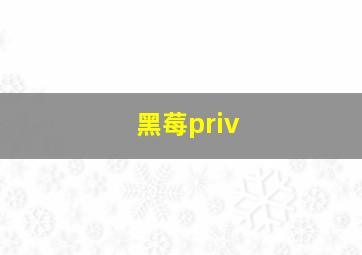 黑莓priv