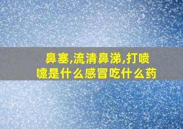 鼻塞,流清鼻涕,打喷嚏是什么感冒吃什么药