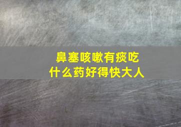 鼻塞咳嗽有痰吃什么药好得快大人