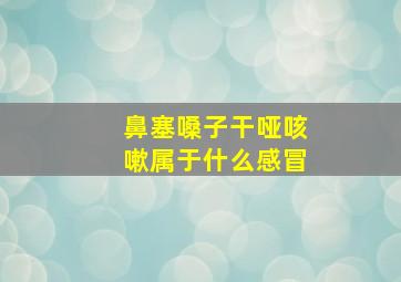 鼻塞嗓子干哑咳嗽属于什么感冒