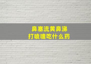 鼻塞流黄鼻涕打喷嚏吃什么药