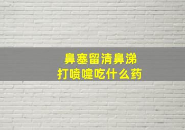 鼻塞留清鼻涕打喷嚏吃什么药