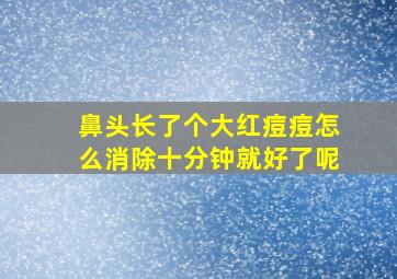 鼻头长了个大红痘痘怎么消除十分钟就好了呢