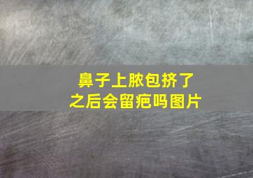 鼻子上脓包挤了之后会留疤吗图片