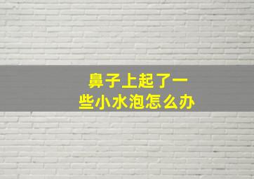 鼻子上起了一些小水泡怎么办