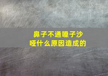 鼻子不通嗓子沙哑什么原因造成的