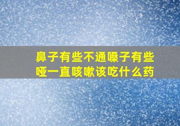 鼻子有些不通嗓子有些哑一直咳嗽该吃什么药