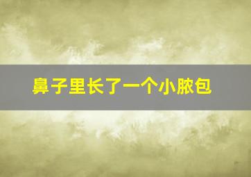 鼻子里长了一个小脓包