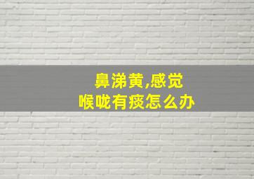 鼻涕黄,感觉喉咙有痰怎么办