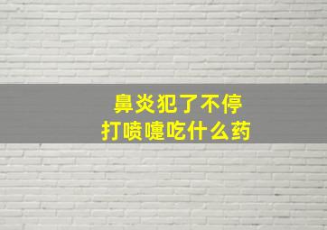 鼻炎犯了不停打喷嚏吃什么药