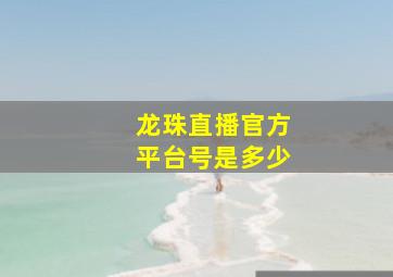 龙珠直播官方平台号是多少