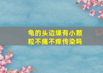 龟的头边缘有小颗粒不痛不痒传染吗