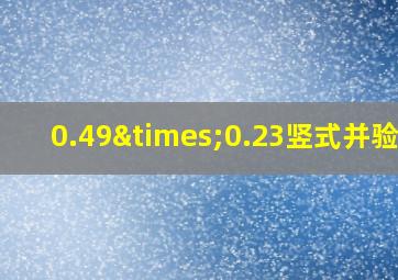 0.49×0.23竖式并验算