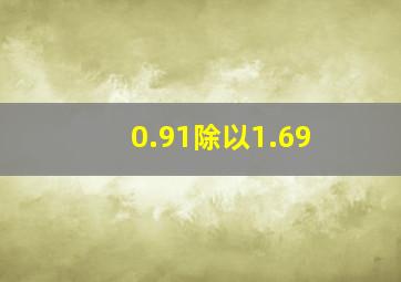 0.91除以1.69