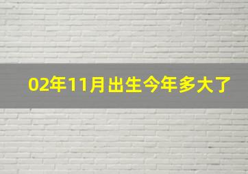 02年11月出生今年多大了